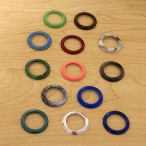 New 13 Pc -Vintage Plastic & Metal Bezel Set - For Gucci 1100 Watch - Gift Pouch